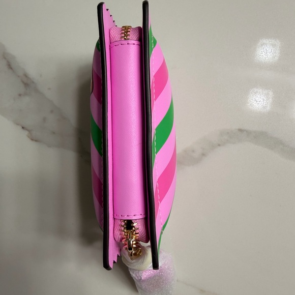 Kate Spade Pink and Green Striped Wallet - Picture 7 of 10